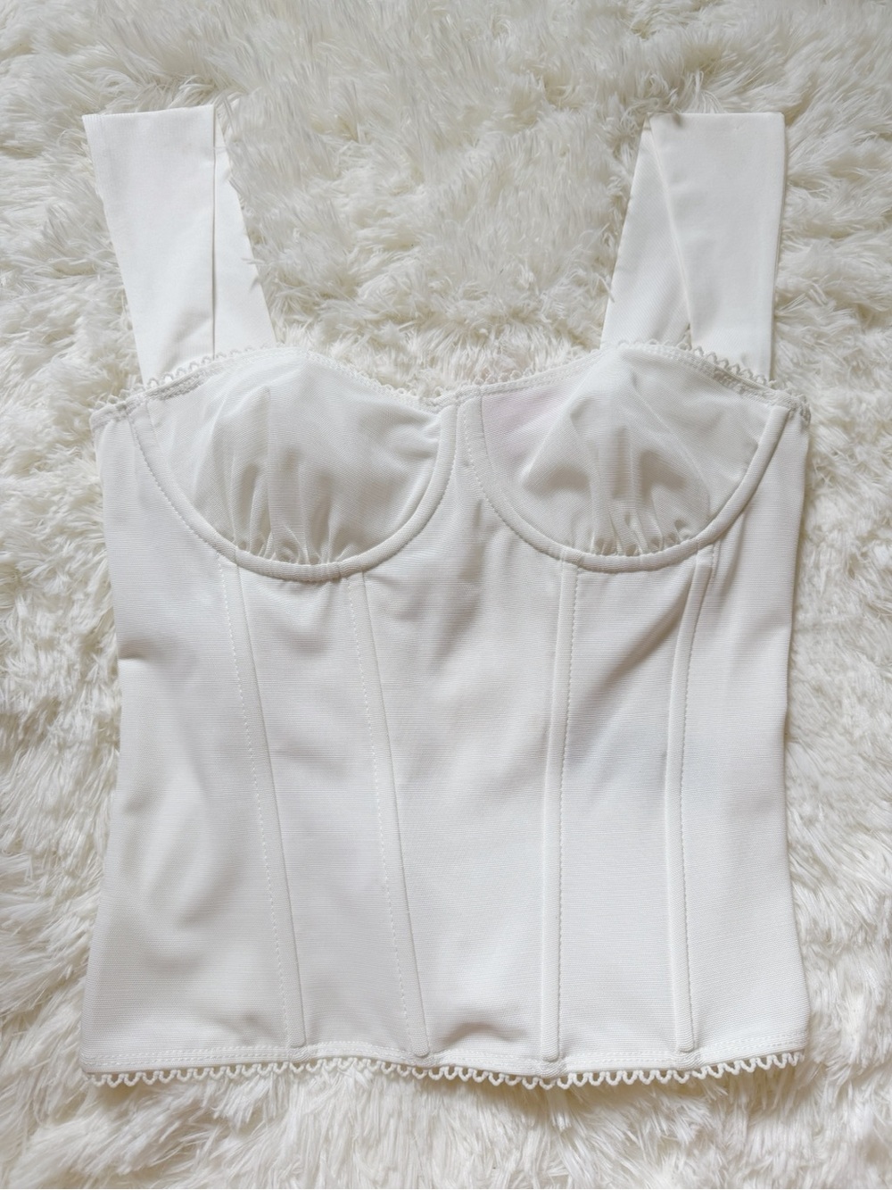 White corset top